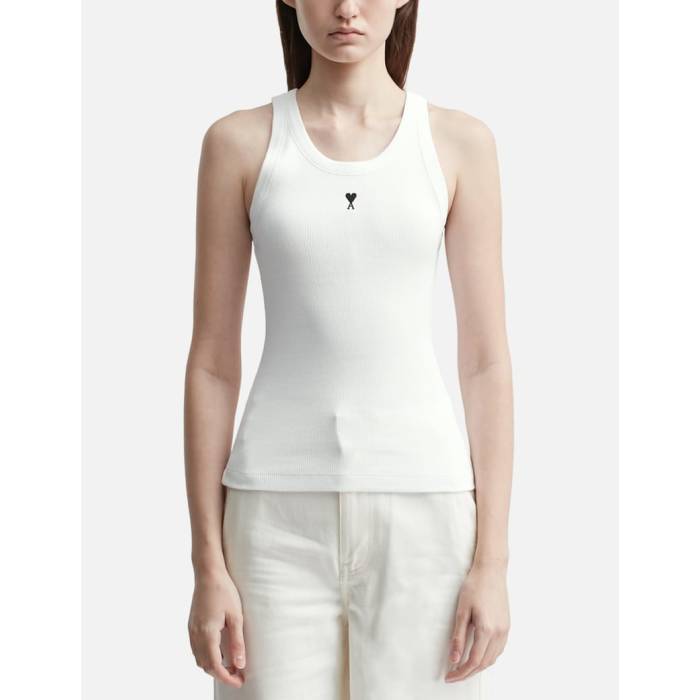 アミ Ami 【 De Coeur Tanktop Women 100 White 】 レディース 白色 ホワイト