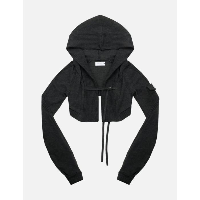 【 Hooded Bolero Women Charcoal 】 ボンネット付 レディース 濃灰色