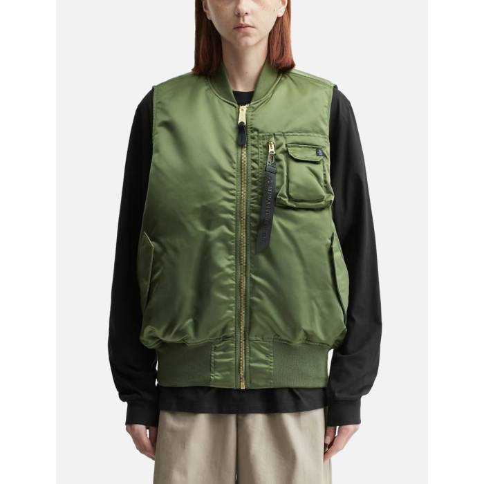 アルファインダストリーズ Alpha Industries 【 Ma-1 Base Vest Unisex Sage Green 】 ベスト ユニセックス green 緑・グリーン