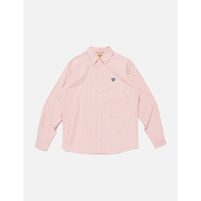 ヒューマンメイド Human Made 【 Striped Oxford Button Down Shirt Unisex Red 】 オックスフォード ダウン ユニセックス Red 赤・レッド