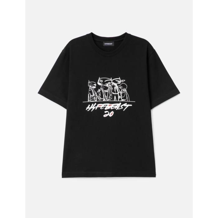 Hypebeast 【 Futura Laboratories X 20Th Anniversary T-Shirt Unisex Black 】 Tシャツ ユニセックス 黒色 ブラック