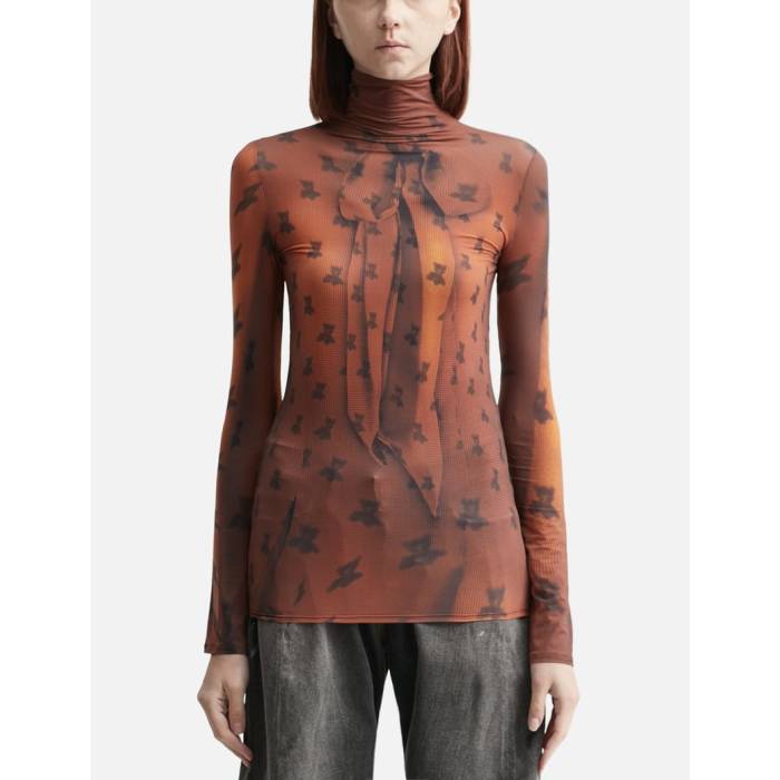 アクネストゥディオズ Acne Studios 【 Fitted Print T-Shirt Women Rust Brown 】 プルオーバー レディース 赤銅色 赤銅色