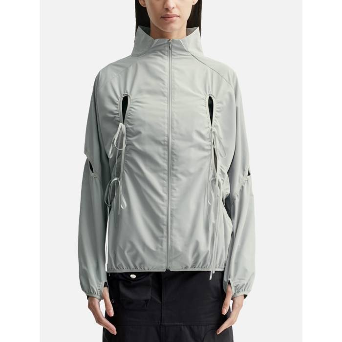 Nache 【 Cut-Out Wind Breaker Women Light Gray 】 レディース gray 薄墨色・薄墨色・薄墨色