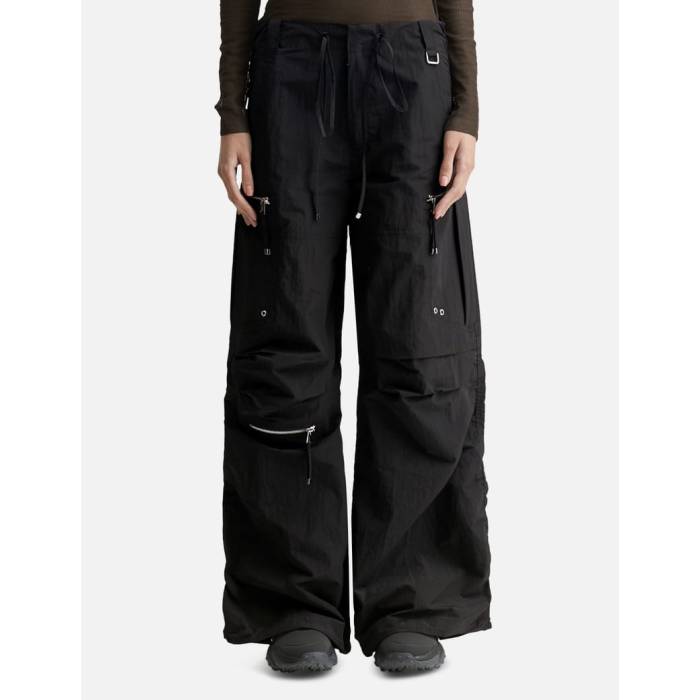 Nache 【 Puckering Jogger Pants Women Black 】 ジョガーパンツ レディース 黒いこと 黒いこと