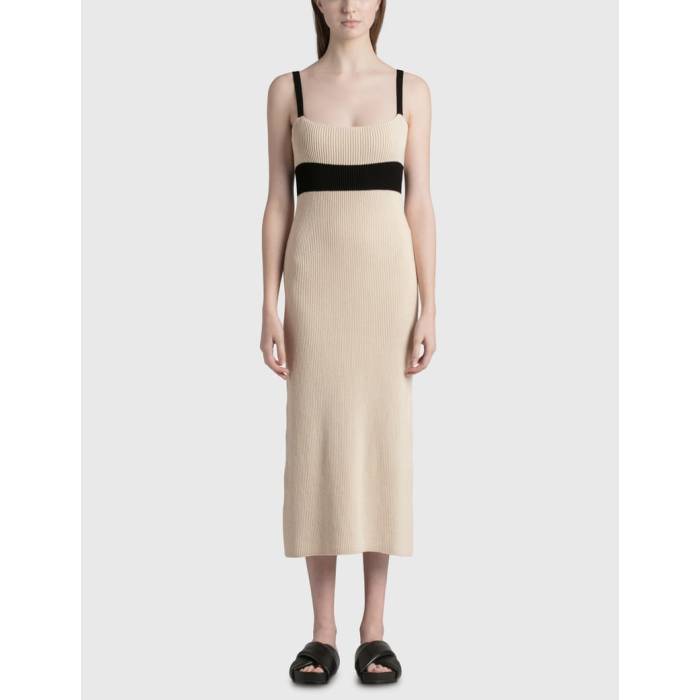 ジルサンダー Jil Sander 【 + Ribbed Sleeveless Dress Women Antique White 】 Sleeveless ノンスリーブ ドレス レディース 白色 ホワイト