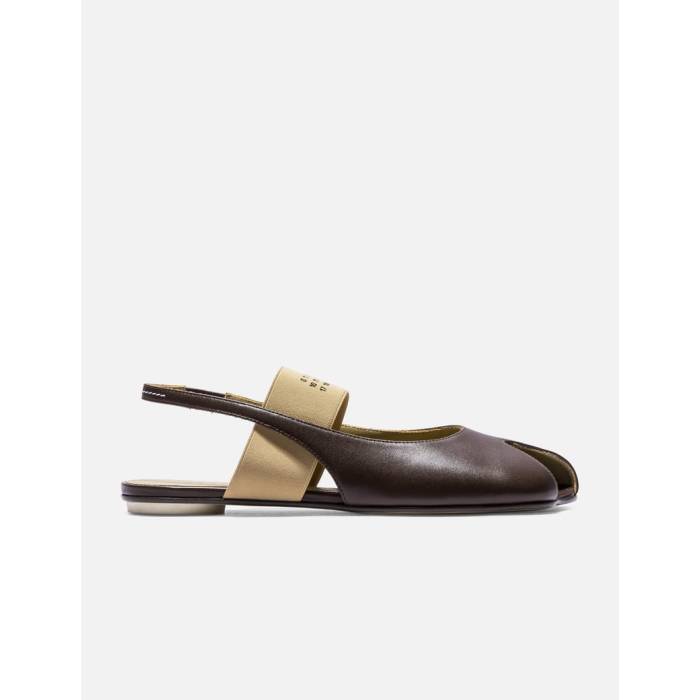 棲み家 マルジェラ Mm6 Maison Margiela 【 Anatomic Numeric Slingback Women Brown 】 レディース 赤銅色 赤銅色