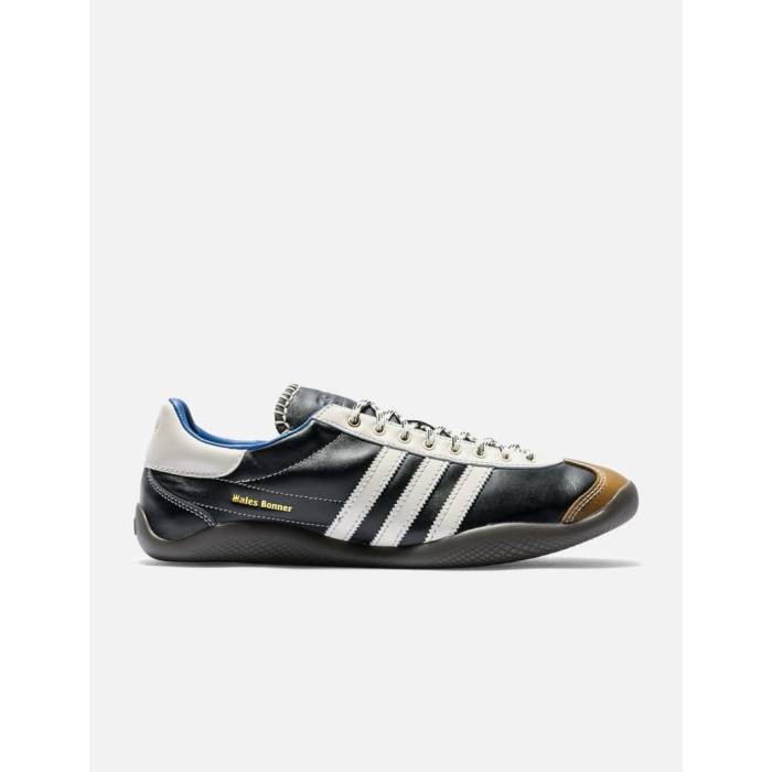 アディダス Adidas Originals 【 X Wales Bonner Karintha Og Shoes Men Core Black / Wonder White / Lush Blue 】 シューズ 運動すること靴 メンズ 中核グループ 黒いこと 黒いこと 白いこと 白いこと 青碧 青碧