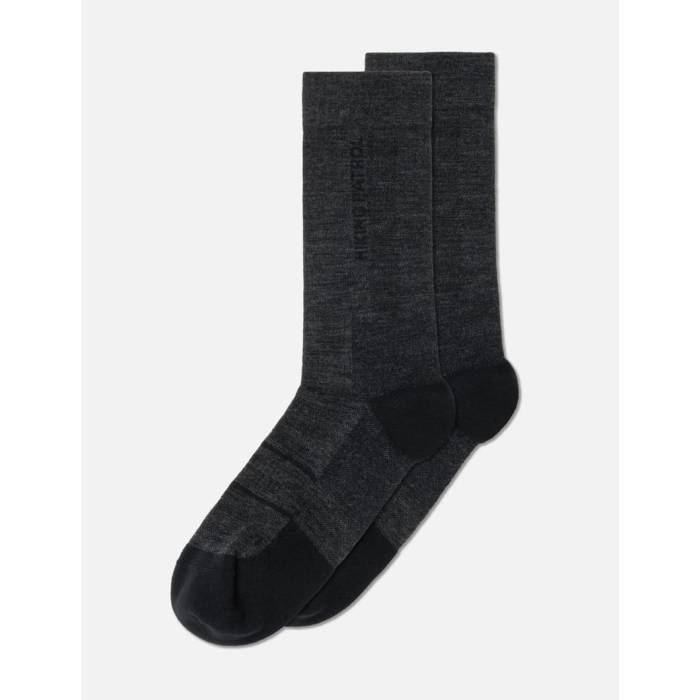 Hiking Patrol 【 X Mammut Merino Crew Socks Men Gabbro/Black 】 クルー ソックス・靴下 メンズ 黒色 ブラック|スニケス