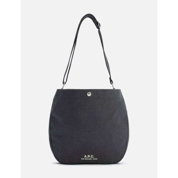アー・ペー・セー A.p.c. 【 Journal Satchel Unisex Black 】 ユニ一発やる 黒いこと 黒いこと