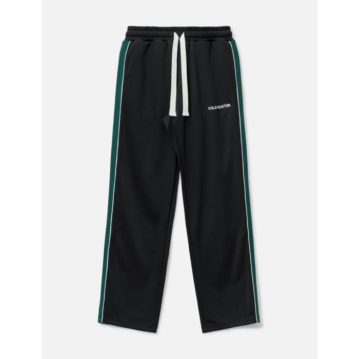Cole Buxton 【 Contrast Tape Track Pant Men Black/ Green 】 貨物自動車 ズボン下 メンズ 黒いこと 黒いこと green 緑・緑であること