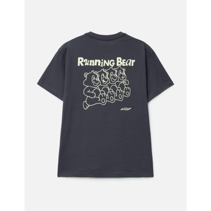 Lmc 【 Running Bear T-Shirt Men Charcoal 】 Tシャツ メンズ チャコール