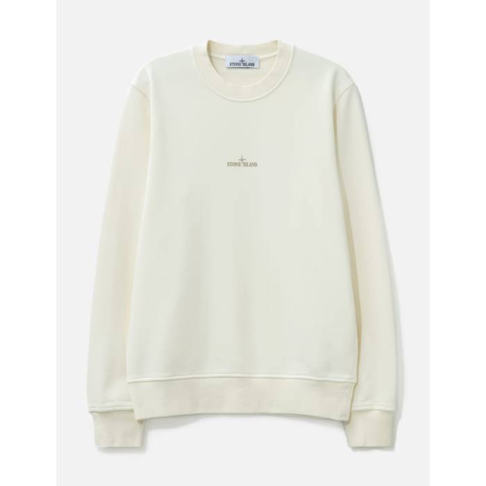 ストーンアイランド Stone Island 【 Cotton Fleece Sweater Men Ivory 】 フリース 調教師 メンズ 象牙色