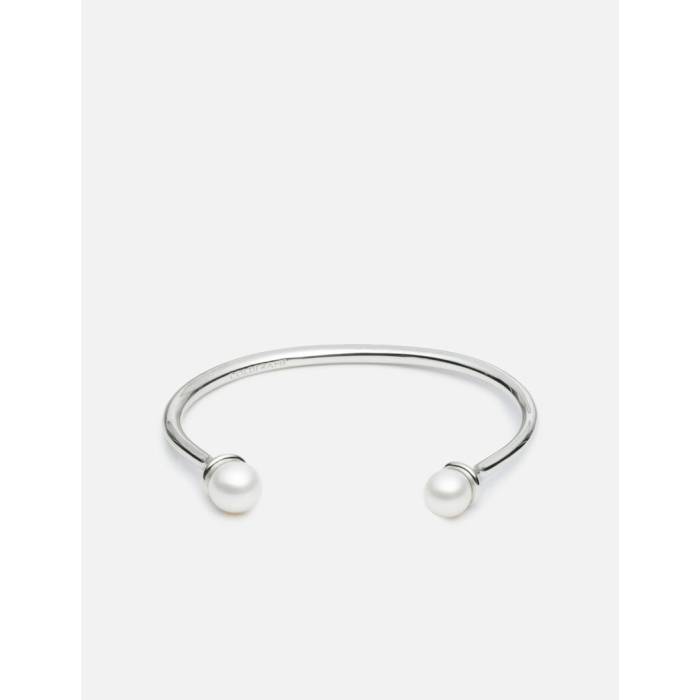 Coldframe 【 Cold White Double Pearl Open Bracelet Unisex Silver 】 白いこと 白いこと パール 腕輪 ユニ一発やる Silver しろがね色・しろがね色