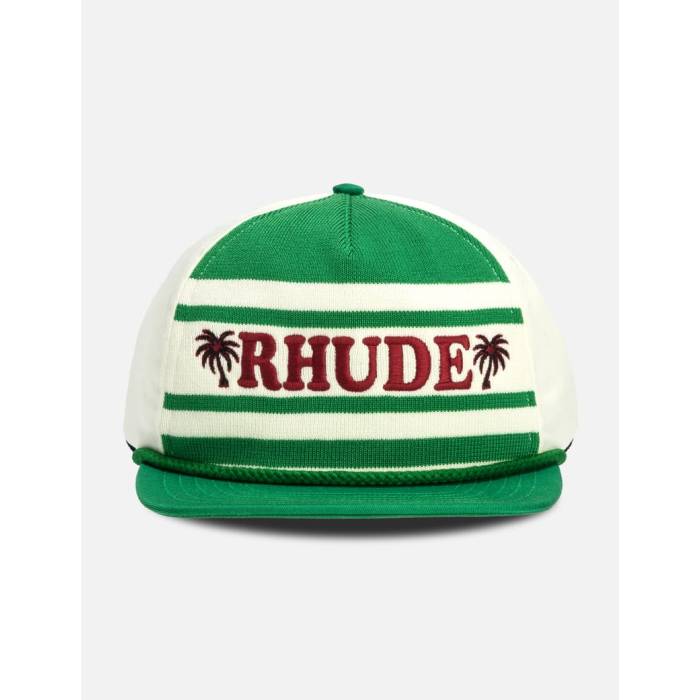 ルード Rhude 【 Beach Club Hat Men Green/ Cream 】 野球クラブ メンズ green 緑・緑であること 皮膚軟化剤