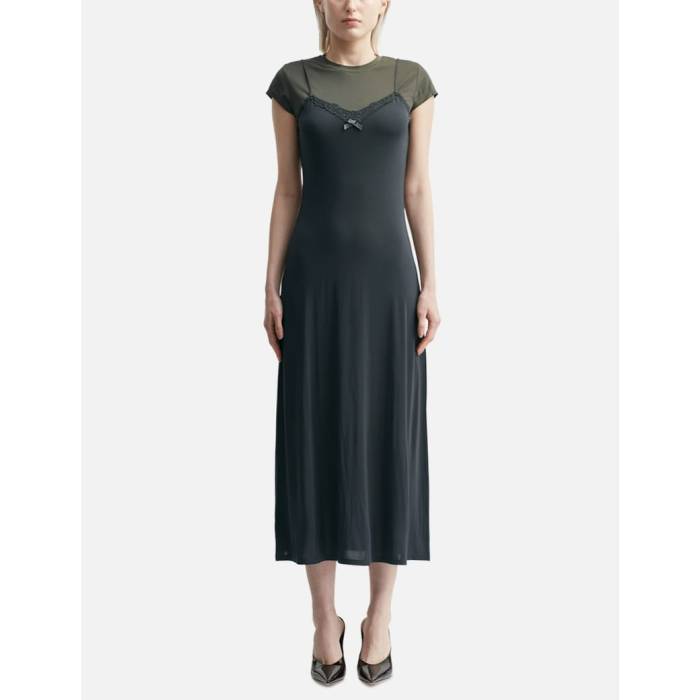 アクネストゥディオズ Acne Studios 【 Layered Jersey Dress Women Gray/Anthracite 】 ティーシャツ 御召しもの レディース gray 薄墨色・薄墨色・薄墨色