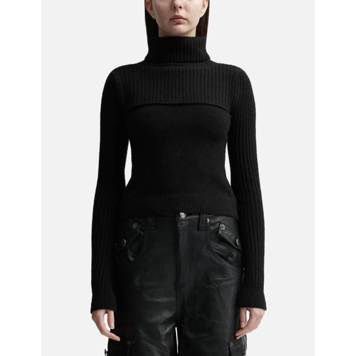 Lesugiatelier 【 Missed Wool Bolero Top Women Black 】 レディース 黒色 ブラック