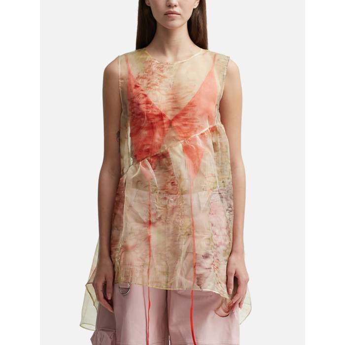 Collina Strada 【 Organza Ritual Tunic Dress Women Light Chrysanthemum 】 お召しもの レディース