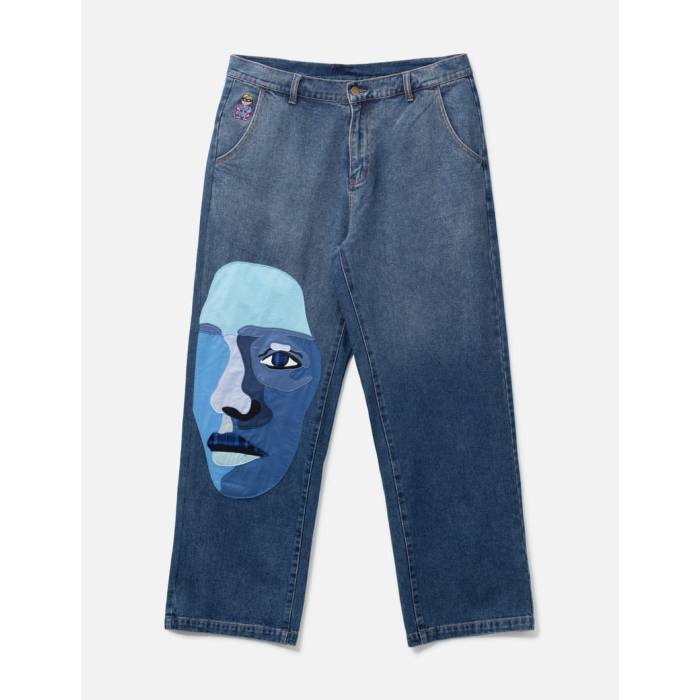 Kidsuper 【 Blue Face Jeans Men Blue 】 青色 ブルー ジーンズ メンズ 青色 ブルー｜スニケス