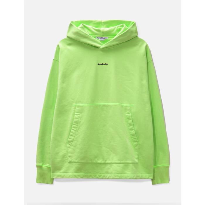 アクネストゥディオズ Acne Studios 【 Logo Hoodie Men Fluo Green 】 ロゴ フーディー パーカー メンズ green 緑・グリーン