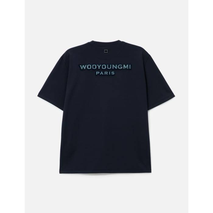 ウーヨンミ Wooyoungmi 【 Tuft Embroidered Back Logo T-Shirt Men 704N - Navy 】 ロゴ Tシャツ メンズ 紺色 ネイビー