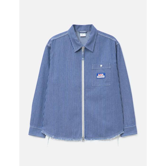 Victoria 【 Lion Rock Hickory Zip Shirt Men Blue 】 メンズ 青色 ブルー
