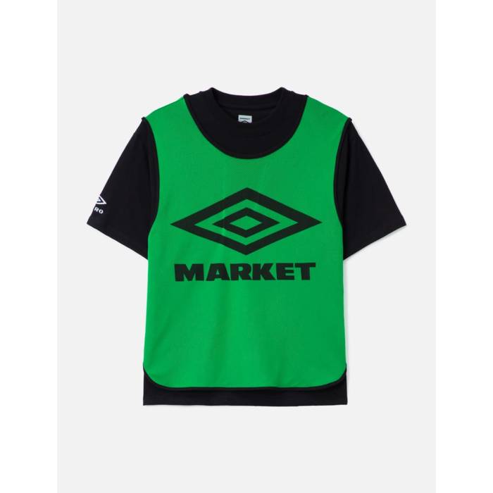Market 【 X Umbro Scrimmage Jersey T-Shirt Men Black Beauty / Classic Green 】 アンブロ スクリメージ プルオーバー プルオーバー メンズ 黒いこと 黒いこと 古典派音楽 green 緑・緑であること