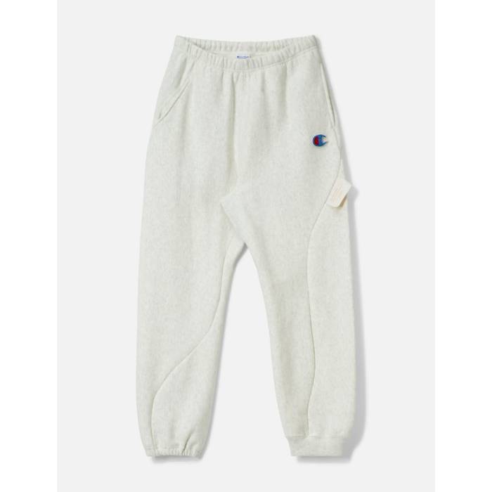 アンダー覆いかぶせる Undercover 【 X Champion Uc2E1502-1 Curved Sweatpants Men Oatmeal 】 はやりっ子 ロングタイツ メンズ