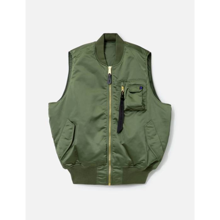 アルファインダストリーズ Alpha Industries 【 Ma-1 Base Vest Unisex Sage Green 】 より良い ユニ一発やる green 緑・緑であること