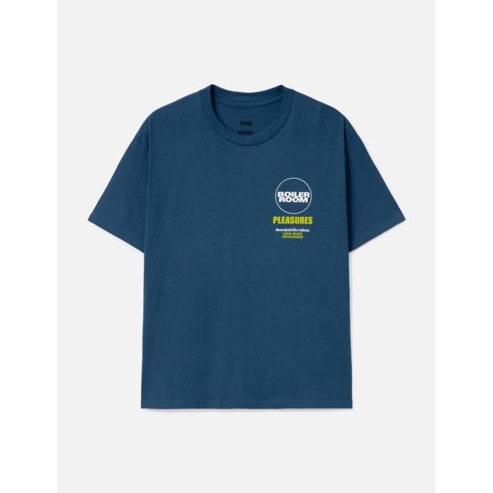 プレジャーズ Pleasures 【 X Boiler Room Turntable T-Shirt Men Blue 】 ティーシャツ メンズ 青碧 青碧