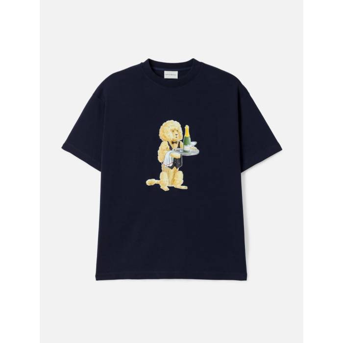 ドロールドムッシュ Drole De Monsieur 【 Le T-Shirt Poodle Men Navy 】 Tシャツ メンズ 紺色 ネイビー