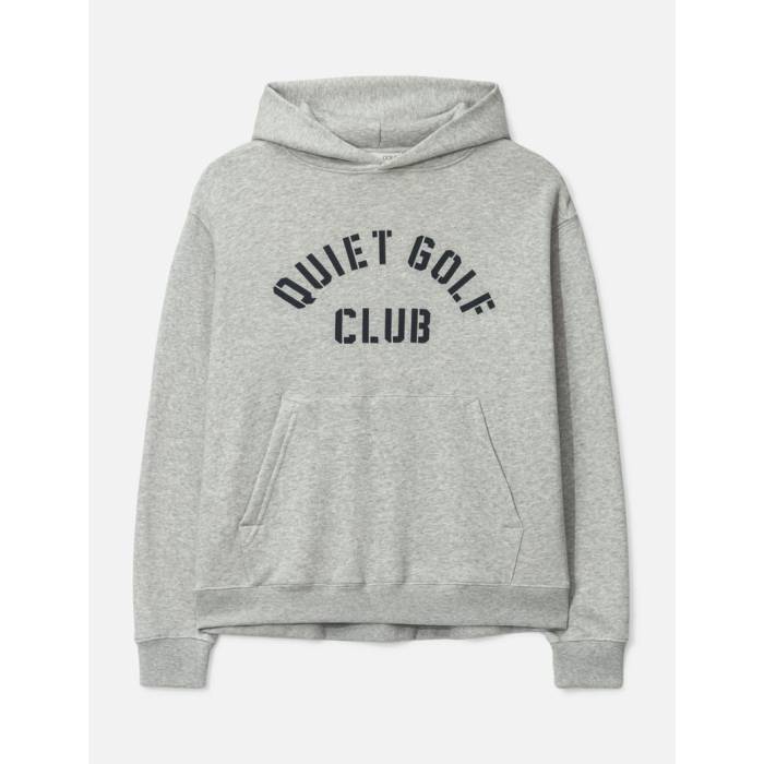Quiet Golf 【 Stencil Hoodie Men Ash 】 フーディー パーカー メンズ