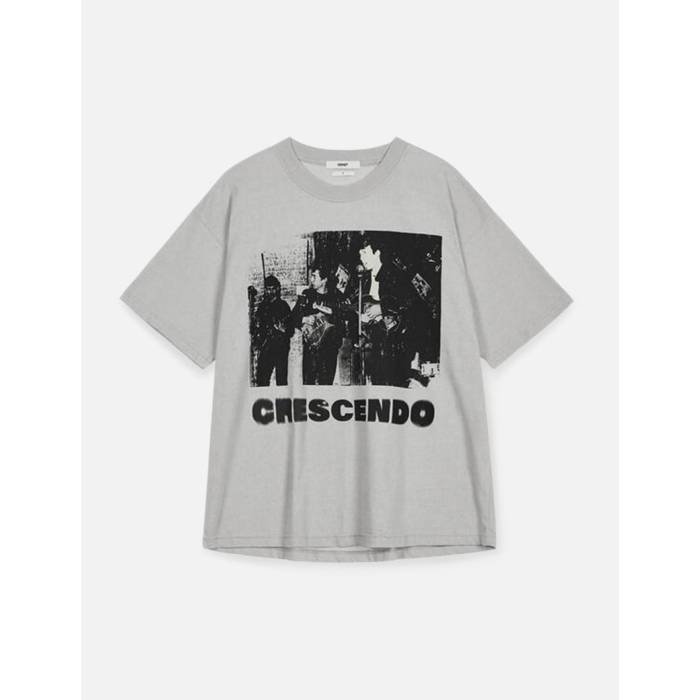 Deinet 【 Crescendo Graphics T-Shirt Unisex Grey 】 Tシャツ ユニセックス 灰色 グレー