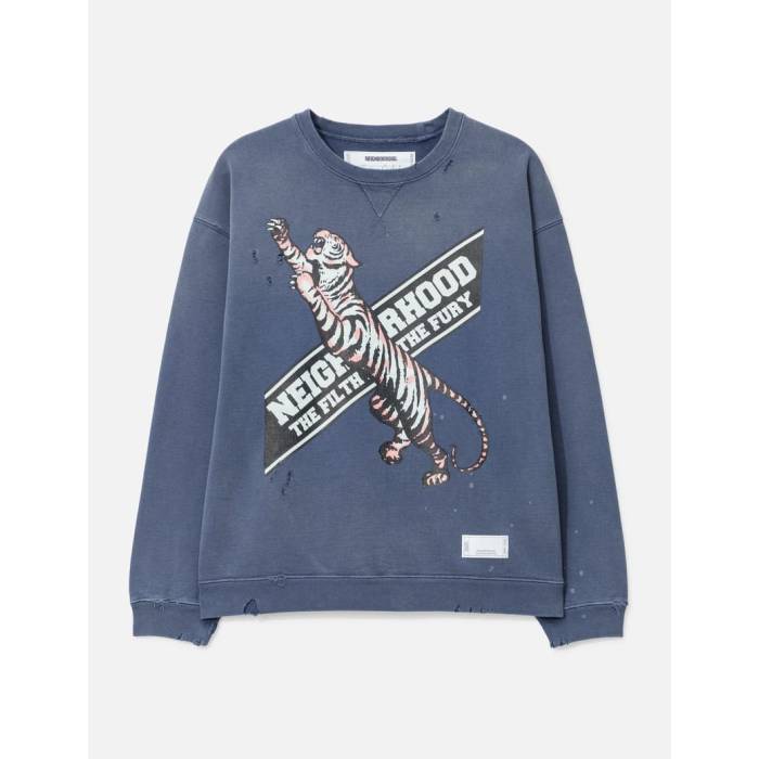ネイバーフッド Neighborhood 【 Savage Sweat Shirt Long Sleeve Men Navy 】 Sweat スウェット Sleeve スリーブ メンズ 紺色 ネイビー|スニケス
