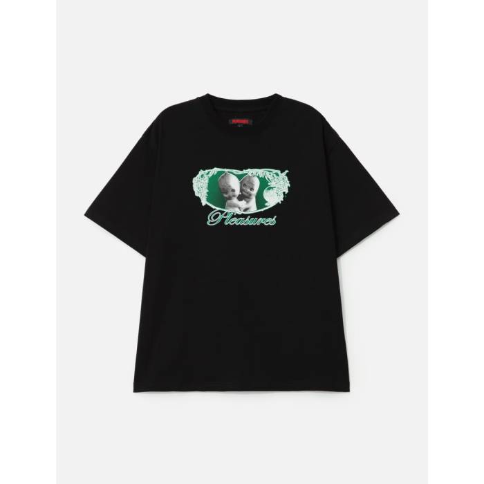 プレジャーズ Pleasures 【 Cutie Heavyweight Shirt Men Black 】 メンズ 黒いこと 黒いこと