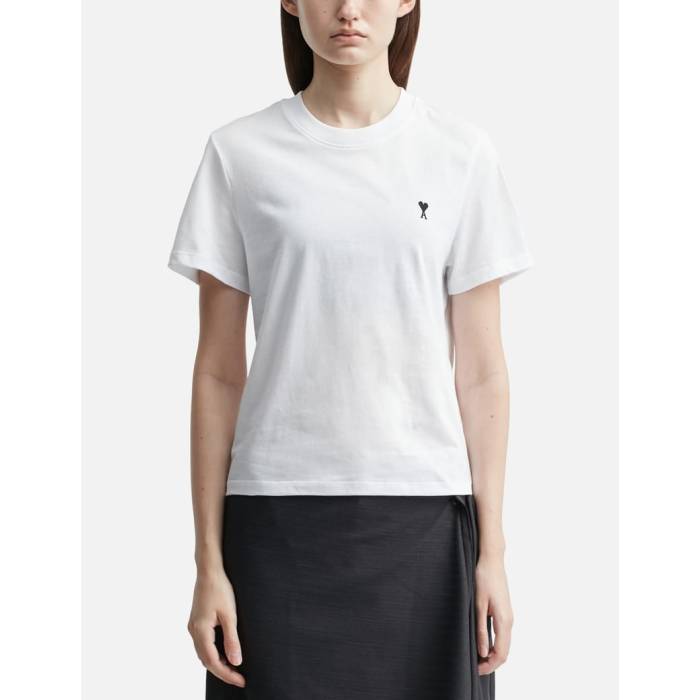 アミ Ami 【 Cropped Contrasted Adc T-Shirt Women 100 White 】 Tシャツ レディース 白色 ホワイト 35,295円