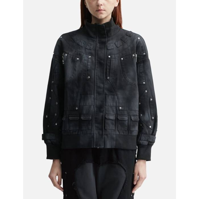 Fine Chaos 【 Ammunition Bomber Jacket Unisex Black 】 Jacket ジャケット ユニセックス 黒色 ブラック