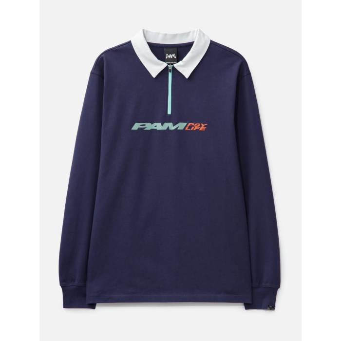 Perks And Mini 【 Howl Half Zip Rugby Top Unisex Blue 】 ハーフ ラグビー ユニセックス 青色 ブルー