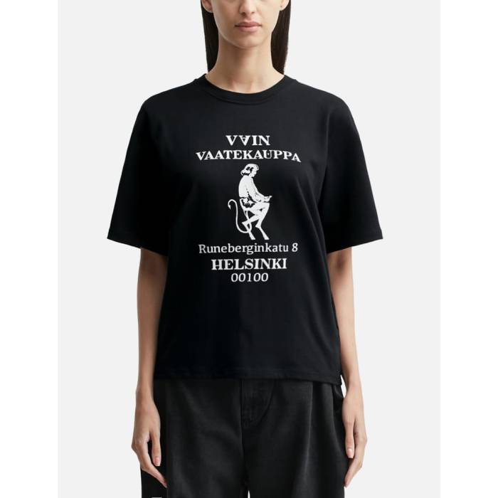 Vain 【 Vaatekauppa T-Shirt Unisex Black 】 Tシャツ ユニセックス 黒色 ブラック