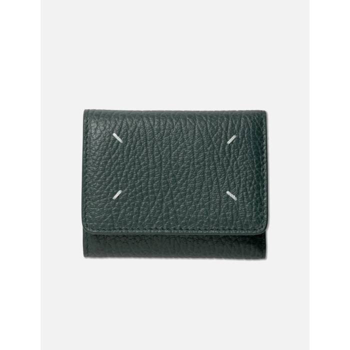 メゾンマルジェラ Maison Margiela 【 Four Stitches Wallet Unisex Green 】 Wallet ウォレット・銭入れ ユニ一発やる green 緑・緑であること