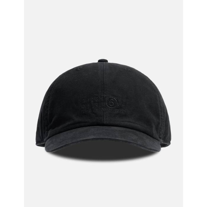 棲み家 マルジェラ Mm6 Maison Margiela 【 Cotton Canvas Cap Unisex Black 】 旗がしら かぶり笠 ユニ一発やる 黒いこと 黒いこと