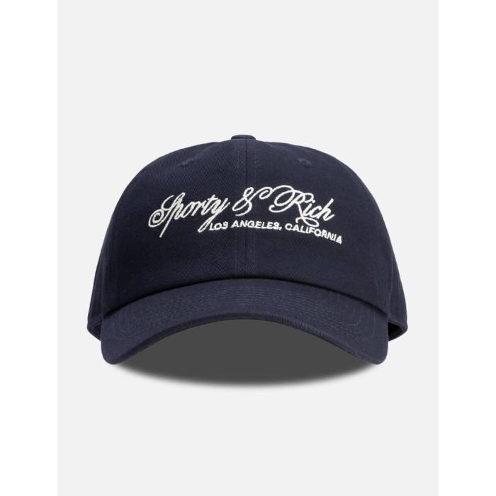 Sporty \u0026 Rich 【 International Hat Unisex Navy/White 】 ユニ一発やる 紺色 米国海軍 白いこと 白いこと