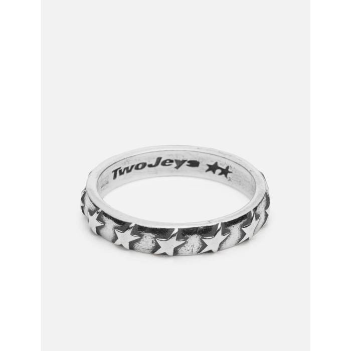 Twojeys 【 Star Studded Ring Unisex Silver 】 ユニセックス Silver 銀色・シルバー