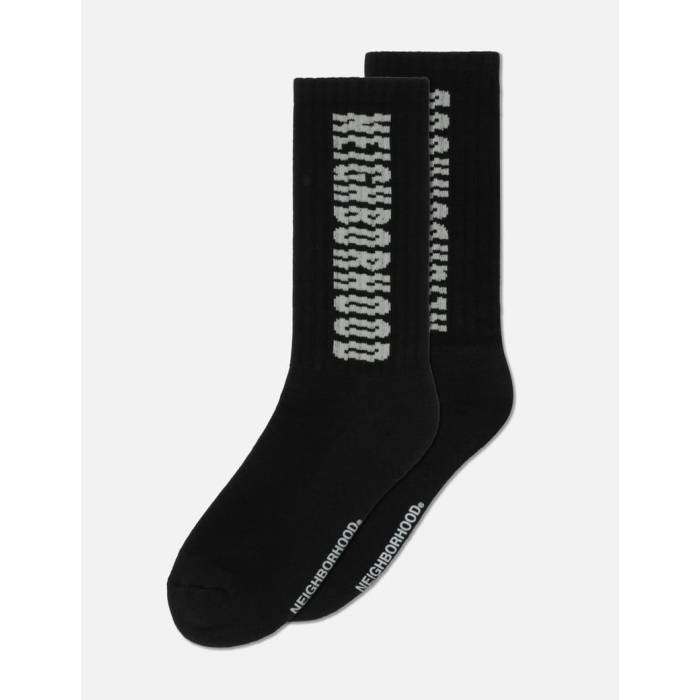 ネイバーフッド Neighborhood 【 Shift Logo Socks Men Black 】 ロゴ ソックス・靴下 メンズ 黒色 ブラック