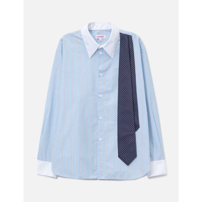 Charles Jeffrey Loverboy 【 Late To Work Shirt Unisex Blue Stripe 】 ユニ一発やる 青碧 青碧 Stripe 縞模様