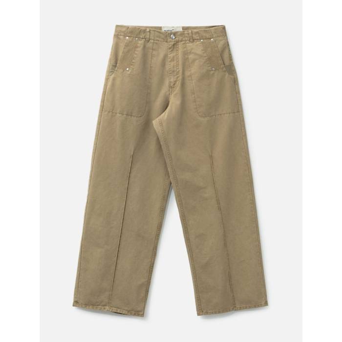 Plateau Studio 【 Pin Tuck Work Pants Men Dark Beige 】 メンズ ベージュ