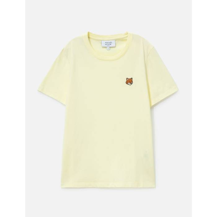 【 Fox Head Regular T-Shirt Women Pastel Yellow 】 狐狸 プルオーバー レディース yellow 黄味がかった・黄色