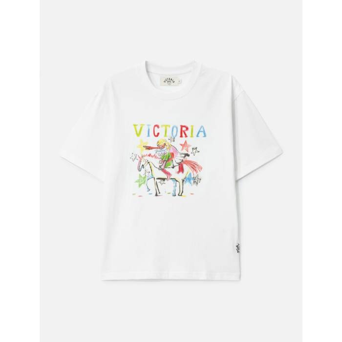 Victoria 【 Crayon Short Sleeve T-Shirt Men White 】 Sleeve スリーブ Tシャツ メンズ 白色 ホワイト