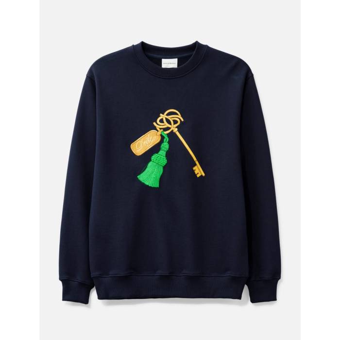 ドロールドムッシュ Drole De Monsieur 【 Le Sweatshirt Clef Men Navy 】 汗水 調教師 メンズ 紺色 米国海軍