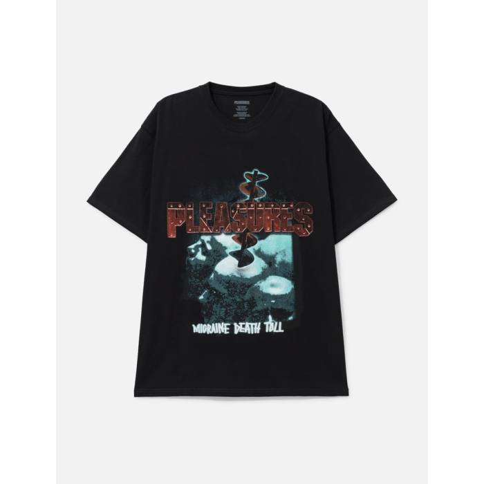 プレジャーズ Pleasures 【 Migraine T-Shirt Men Black 】 プルオーバー メンズ 黒いこと 黒いこと