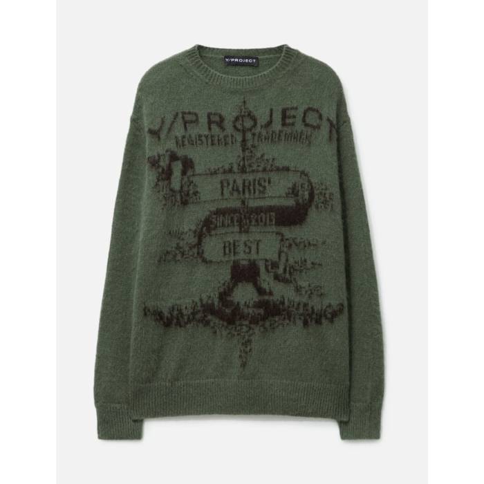 Y/Project 【 Paris' Best Jacquard Pullover Men Dark Green 】 メンズ green 緑・グリーン｜スニケス